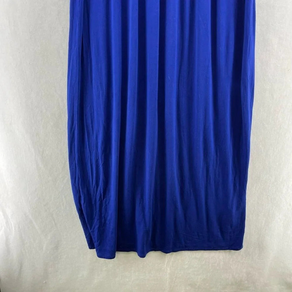 Forever 21 Maxi Dress Women's Sz Small Royal Blue Strapless Pleated Long - Picture 6 of 10